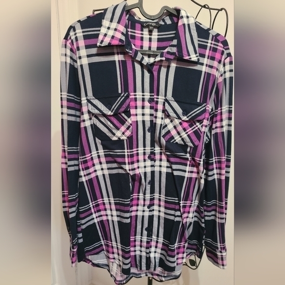 George Tops - Plaid long sleeve shirt